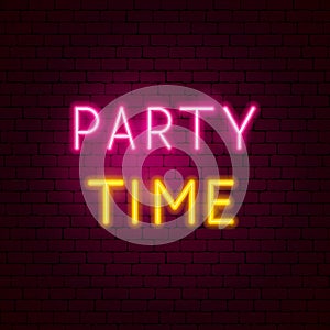 Party Time Neon Sign