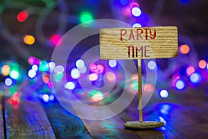 Party time on small sign board