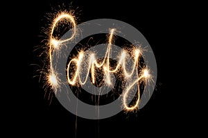 Party word sparkler