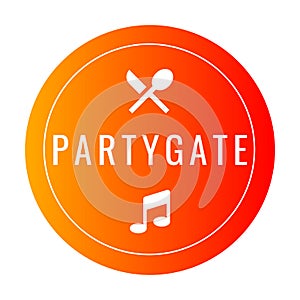 Partygate symbol icon illustration