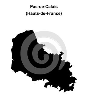 Pas-de-Calais outline map