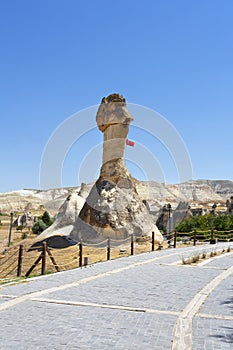 Pasabag, its famous fairy chimneys in Goreme Valley, Cappadocia