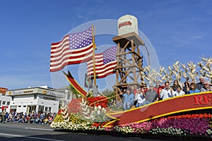 Wrigley Legacy Award float in the famous Rose Parade photo