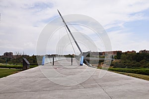 Pasarela del Voluntariado bridge in zaragoza photo