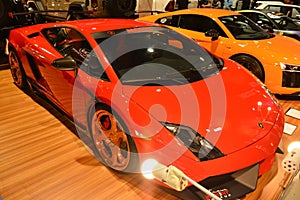 Lamborghini supercar at Manila Auto Salon car show in Pasay, Philippines