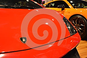 Lamborghini supercar at Manila Auto Salon car show in Pasay, Philippines