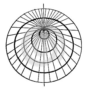 Pascal`s Volute Curves. vintage illustration