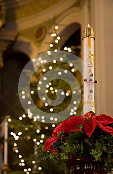 Paschal Candle at Christmas photo