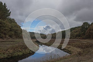 The reflection of the sky in the river photo