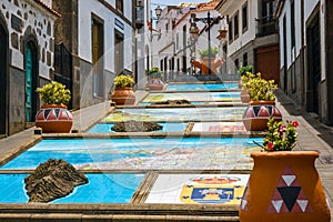 Paseo de Canarias street on Firgas, Gran Canaria, Canary Islands, Spain