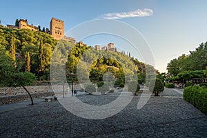 Paseo de los Tristes with Alhambra View - Granada, Andalusia, Spain photo