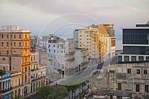 Paseo del Prado aerial view, Old Havana, Cuba