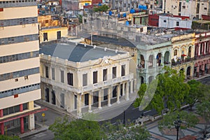 Paseo del Prado aerial view, Old Havana, Cuba