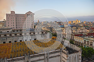 Paseo del Prado aerial view, Old Havana, Cuba