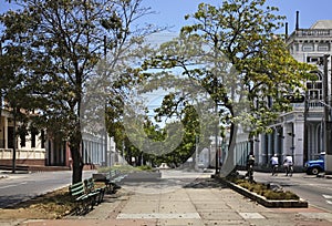 Paseo el Prado street in Cienfuegos. Cuba