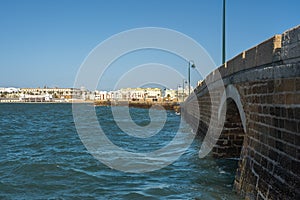 Paseo Fernando Quinones and La Caleta Beach - access to Castle of San Sebastian - Cadiz, Andalusia, Spain photo