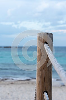 Paseo Maritimo de Es Pujols in Formentera in the Balearic Islands in Spain in the summer of 2021. photo