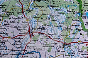 Pasewalk, Germany, on a road m
