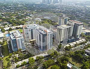 Pasig, Metro Manila, Philippines - Aerial of The Medical City, a large general hospital complex