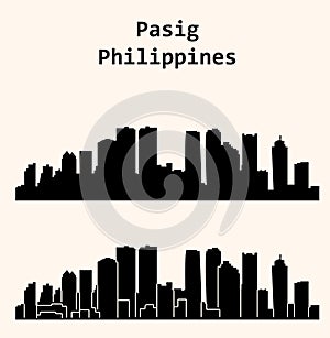 Pasig, Philippines city silhouette