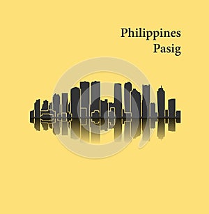 Pasig, Philippines city silhouette