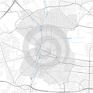 Pasing-Obermenzing, MÃ¼nchen, Deutschland high detail vector map