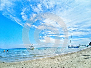 Pasir putih beach in Situbondo, Indonesia