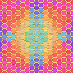 Pasle rainbow polygon seamless pattern. Vector illustration