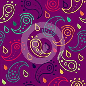pasley seamless pattern. vector