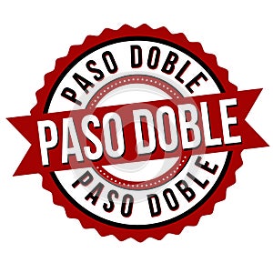 Paso doble label or sticker photo