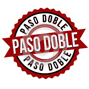 Paso doble label or sticker