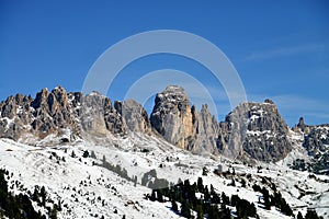 Paso Sella Peak of Canazei, Trentino-Alto Adige, Italy