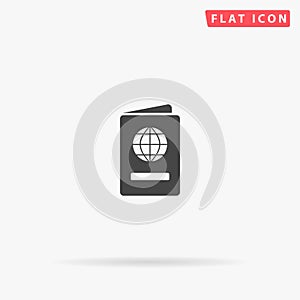 Pasport flat vector icon photo