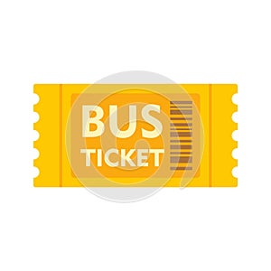 Pass bus ticket icon flat isolated vector