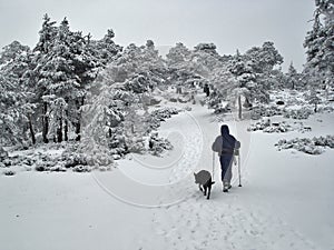 The pass of Navacerrada, Madrid, Spain photo