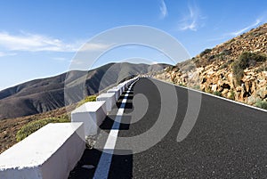 Pass road Canary Islands Fuerteventura Betancuria.