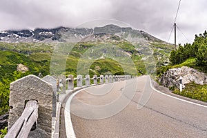 Pass San Bernadino in the Swiss Alps