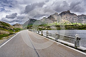 Pass San Bernadino in the Swiss Alps