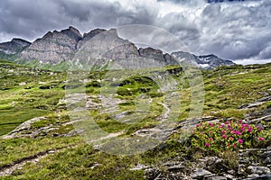 Pass San Bernadino in the Swiss Alps photo