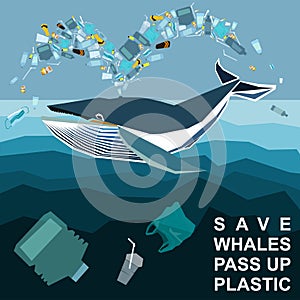 World oceans day, World Environment Day, Earth day, World Maritime Day concept vector illustration.