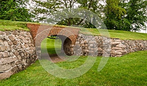 Passage through the archway at Fort Anne Park, Halifax, Nova Scotia. photo