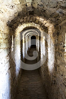 Passage in castle - Kamianets Podilskyi, Ukraine,