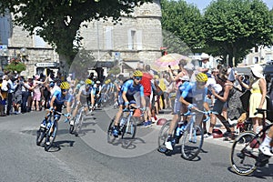 Passage of the cyclists of the Tour de France