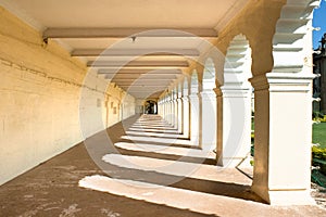 The passage of the famous Mysore Palace