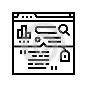 passage indexing seo line icon vector illustration