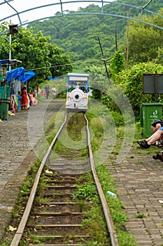 Passenger train on Elephanta Island, Mumbai, India