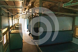 Interior of a Second Class Train carriage in India