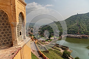 View from the Diwan-e-aam, Amber, Fort Amer , Rajasthan, India