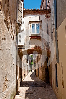 Passage on Krk old town streets -Croatia