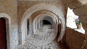 Passage in a monastery